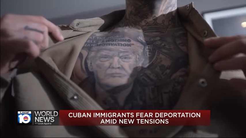 Cubano con I-220A tatuado con la cara Trump ahora teme ser deportado