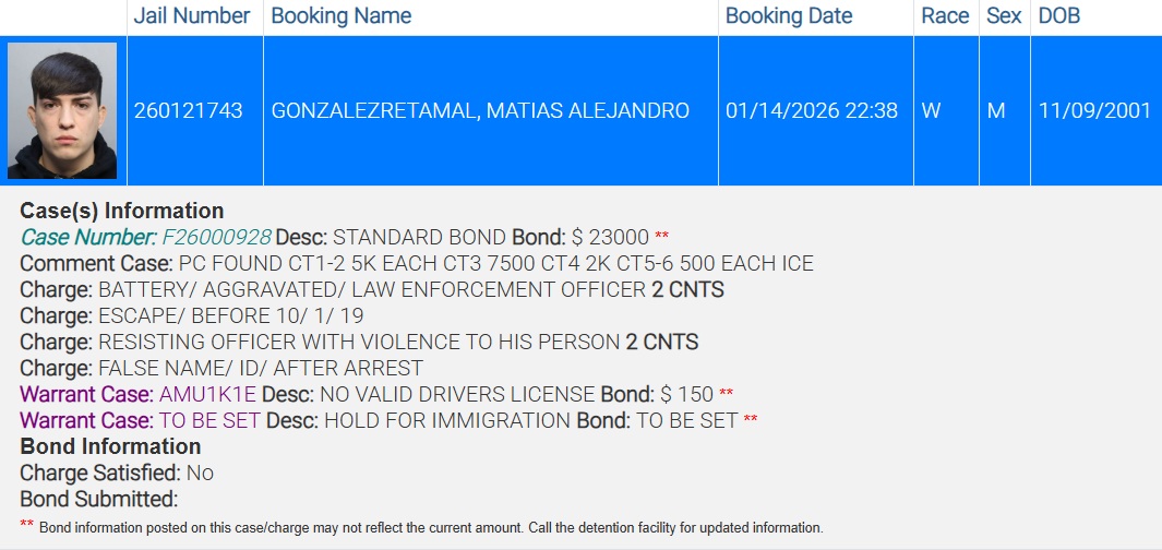 Joven termina bajo custodia migratoria por agredir a un agente del FBI en Miami 2
