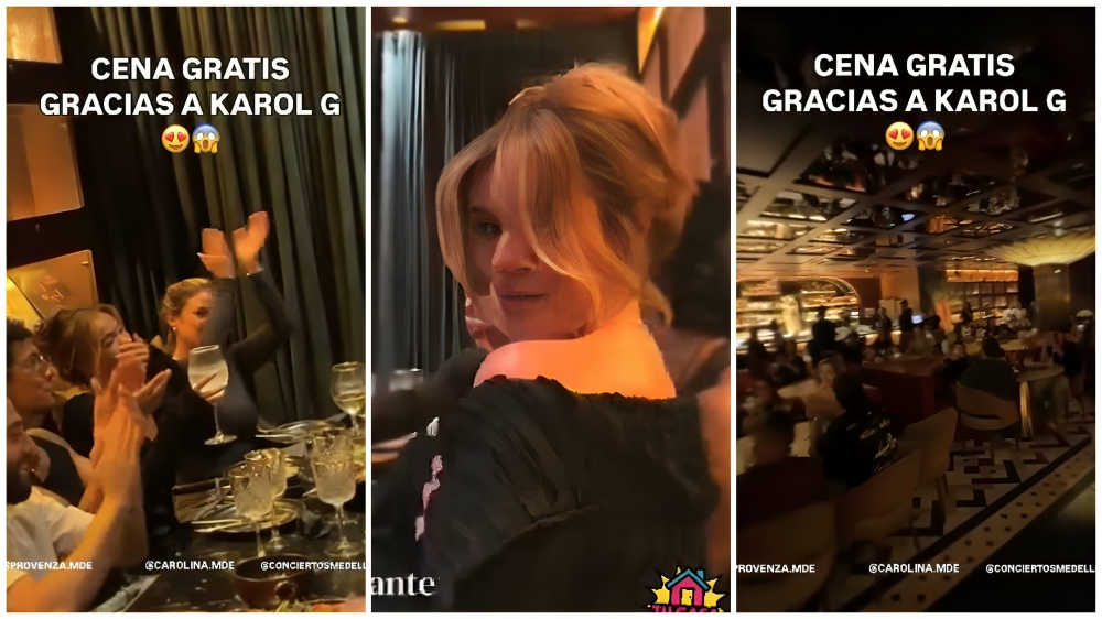 Karol G paga la cuenta de 150 clientes en su restaurante de Medellín
