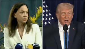 María Corina Machado y Donald Trump