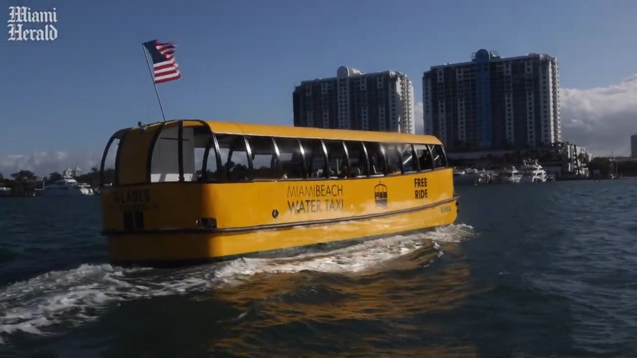 Miami Beach anuncia servicio gratuito de taxi acuático hasta el centro de Miami