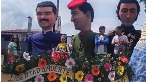 Carroza chavista en Venezuela