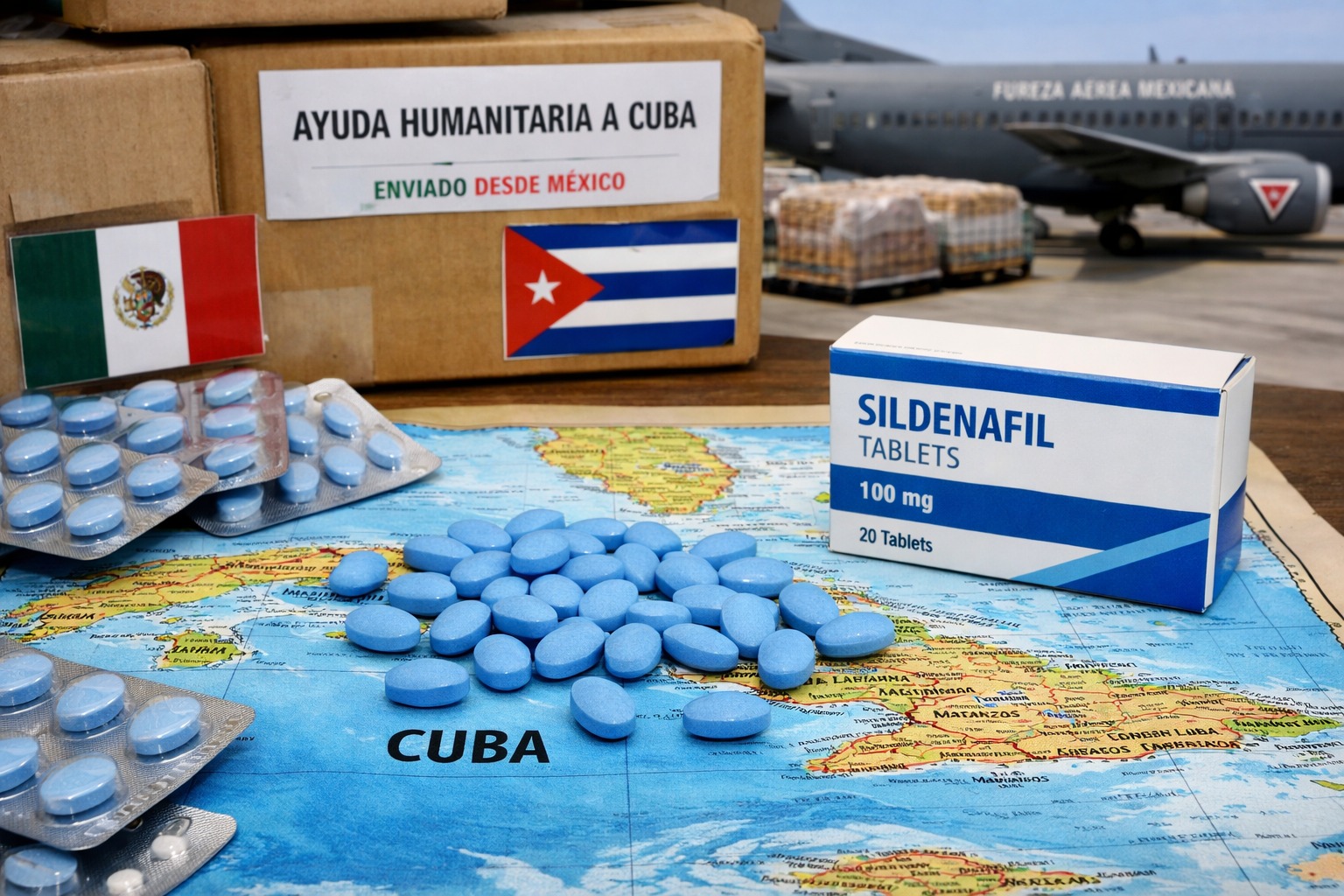 México recolecta sidenafil (viagra) para enviar a Cuba