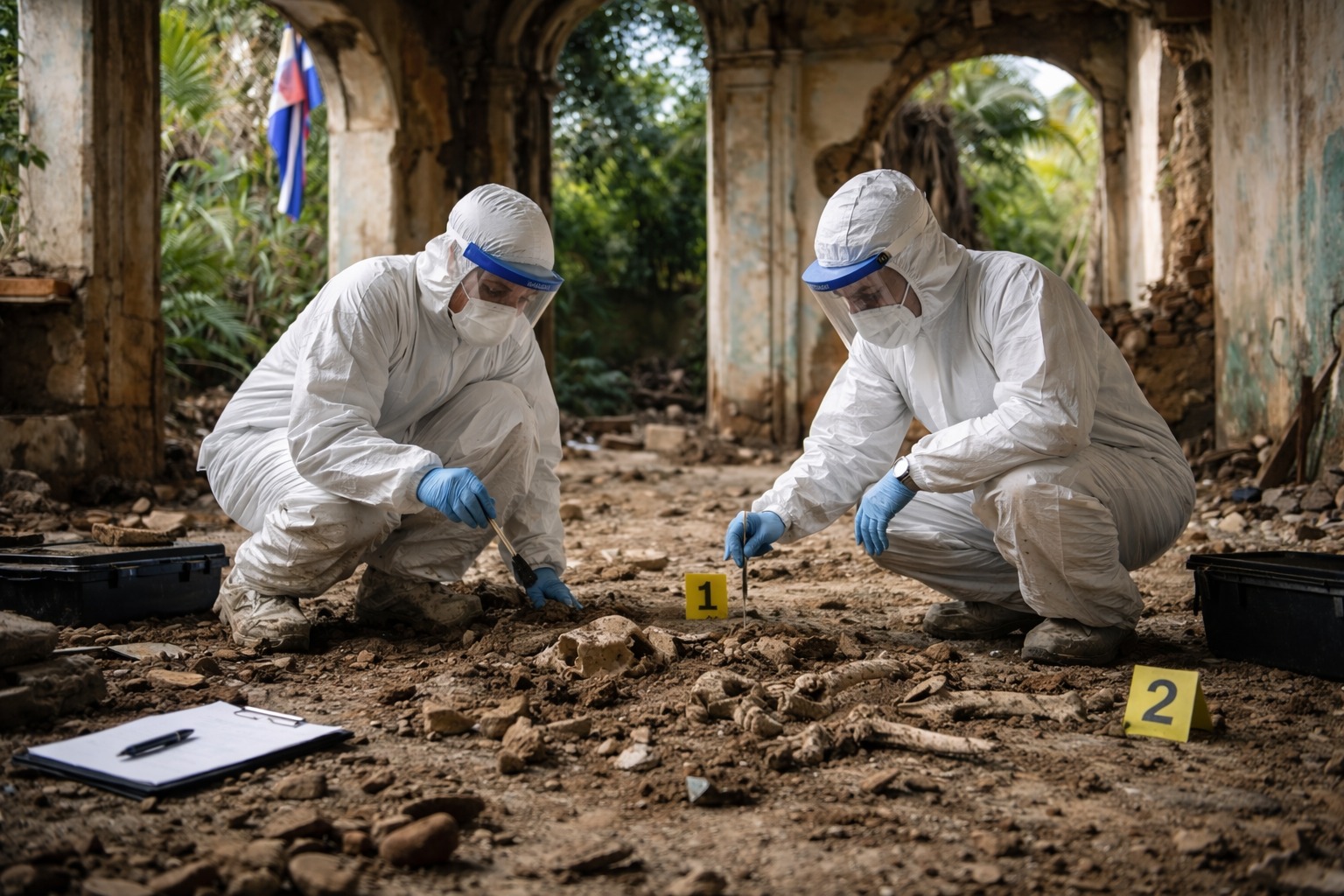 Realizan peritaje a restos óseos encontrados en un refugio en Sancti Spíritus