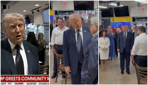 Trump en El Arepazo de Doral Miami