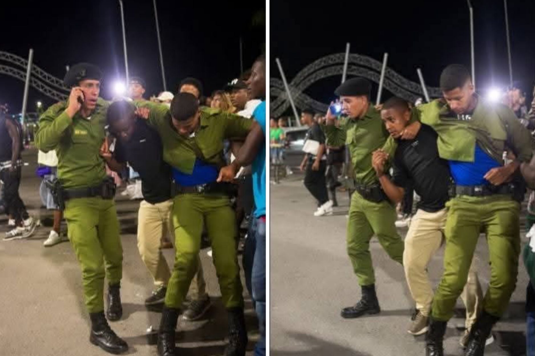 Borrachos y armados: Captan a Boinas Negras en estado de embriaguez en Cienfuegos