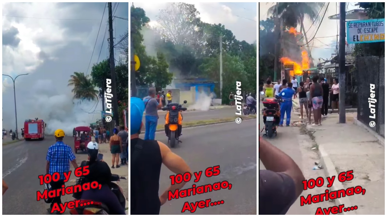 ¿Cuál fue el motivo de la humareda en Marianao?