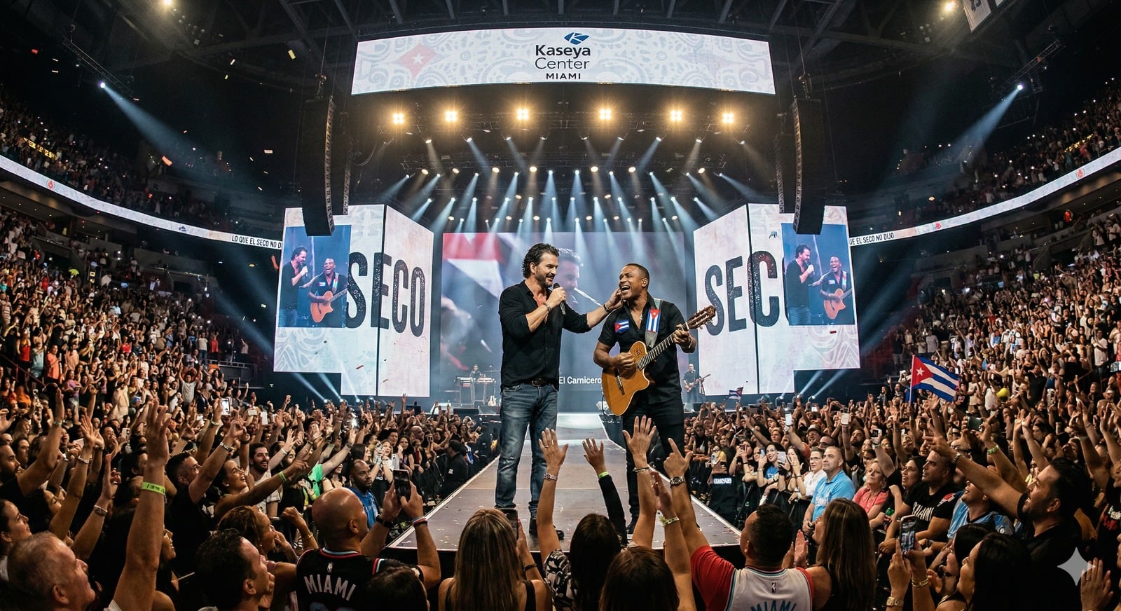 Ellos son los dos cubanos que destacaron en el escenario con Ricardo Arjona en Miami
