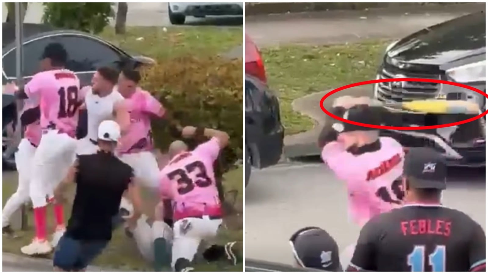 Hialeah: enorme bronca entre peloteros cubanos al terminar un partido de barrio