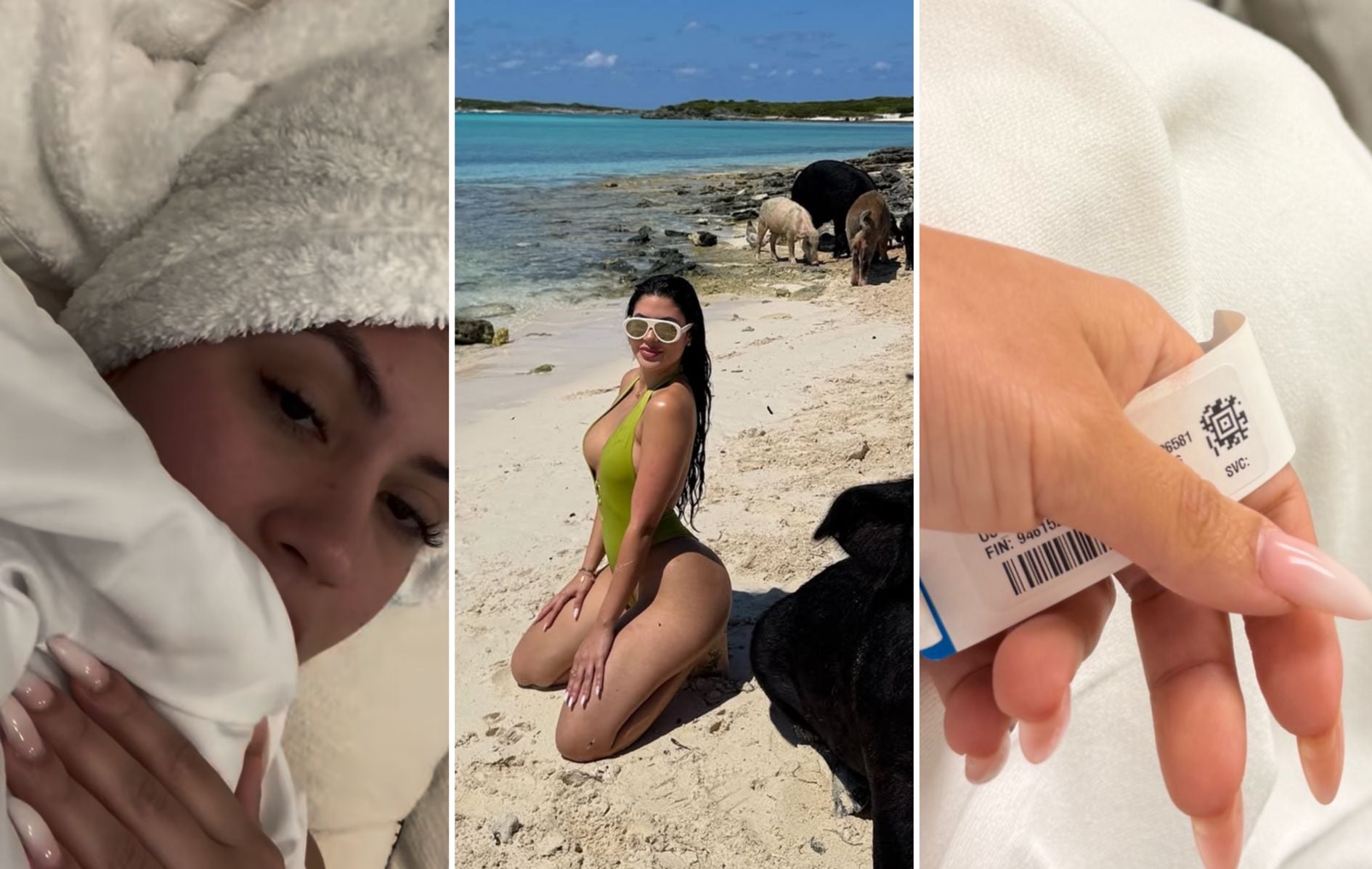 Hospitalizan a La Dura por bañarse con cerdos en Bahamas