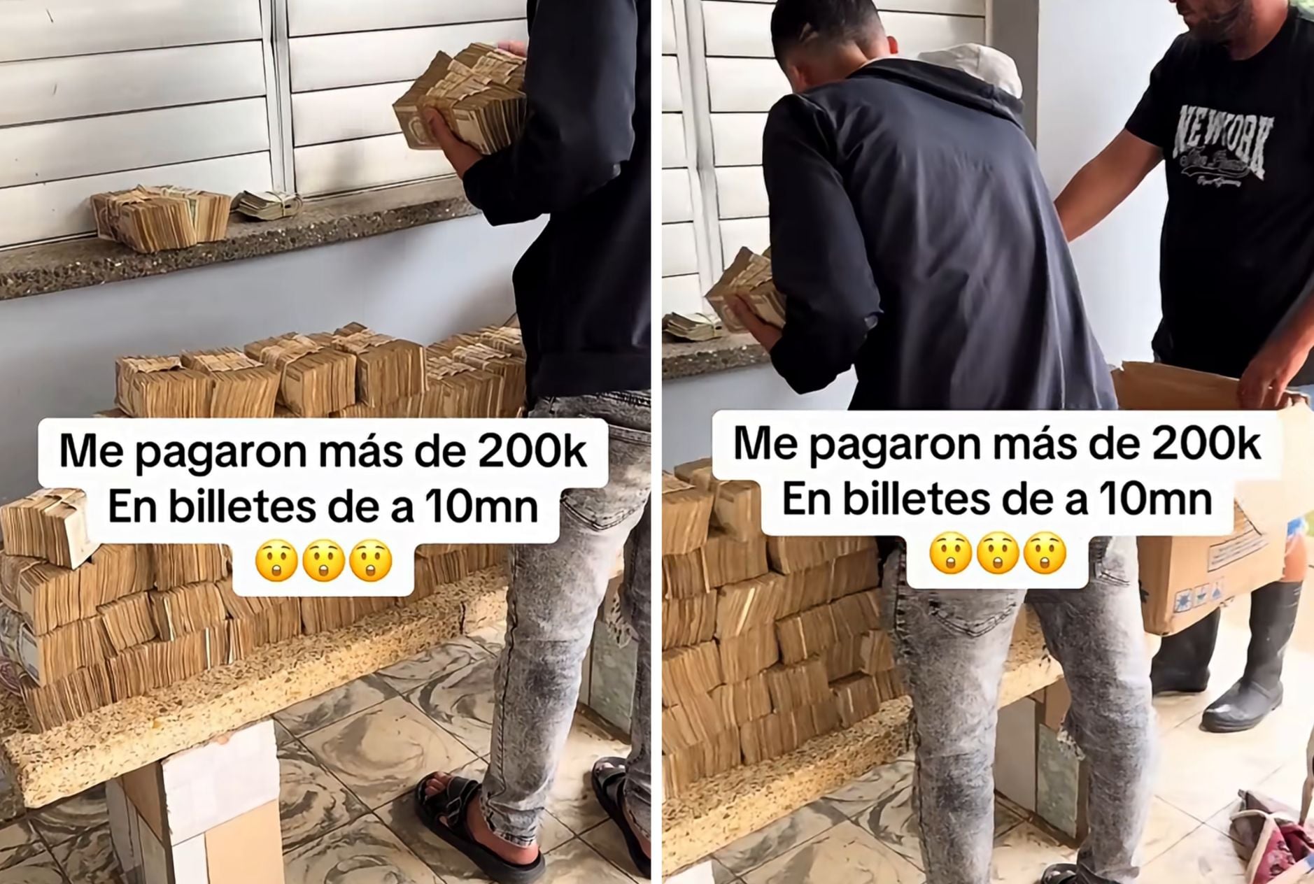 Le pagaron 200 mil pesos en billetes de 10: el video viral que resume la crisis en Cuba