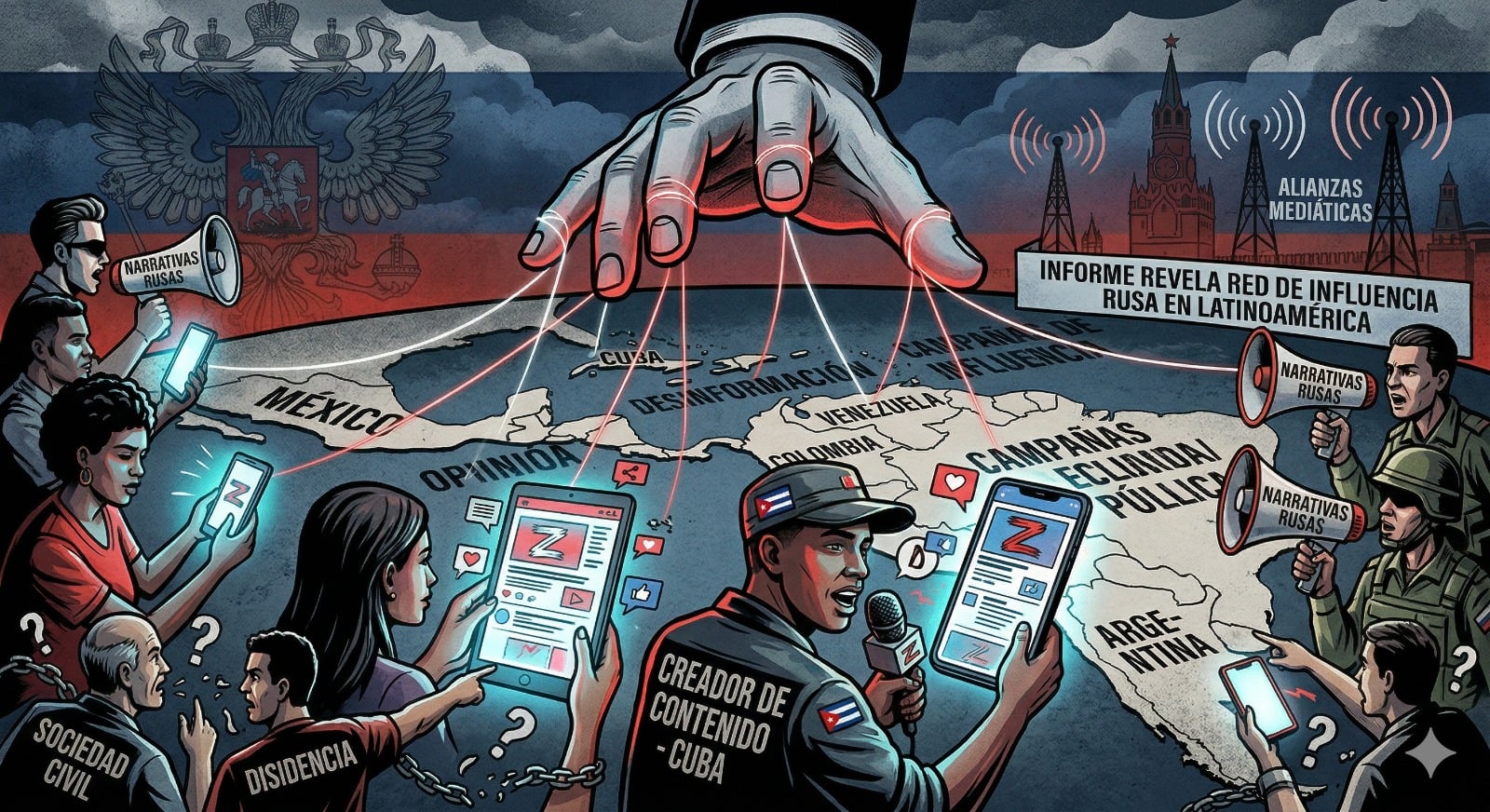 Rusia entrenó a más de 1000 influencers en América Latina, incluidos cubanos, para desinformar