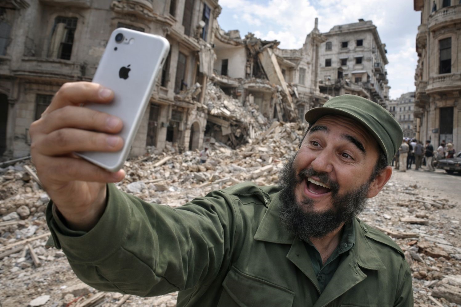 Selfie Fidel Castro-imagen de referencia-Chat GPT
