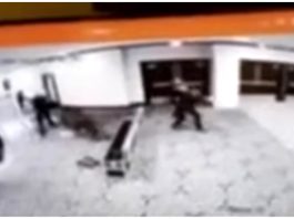 El atacante burló la seguridad desde la entrada del hotel hasta 40 m de distancia del salón principal. (Captura de pantalla © USA Today- YouTube)