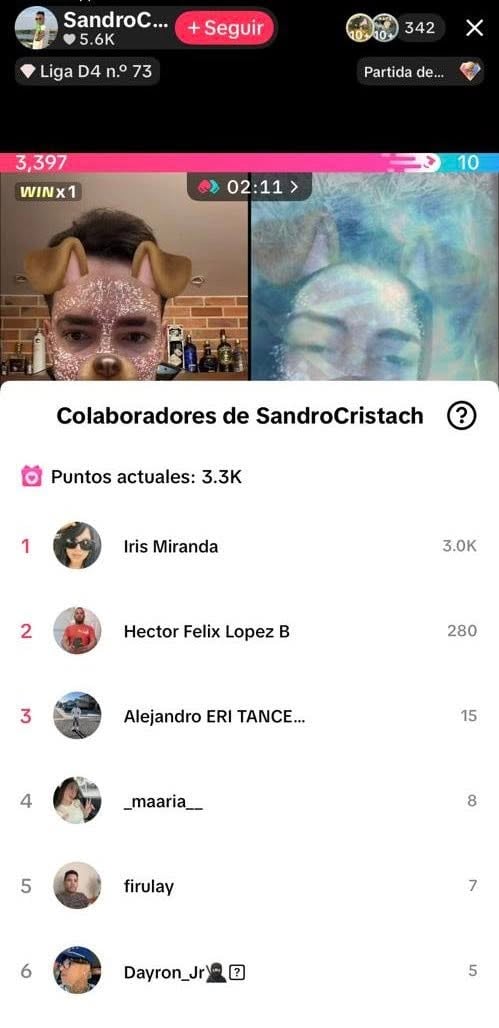 Sandro Castro recibe dinero por batallas en TikTok