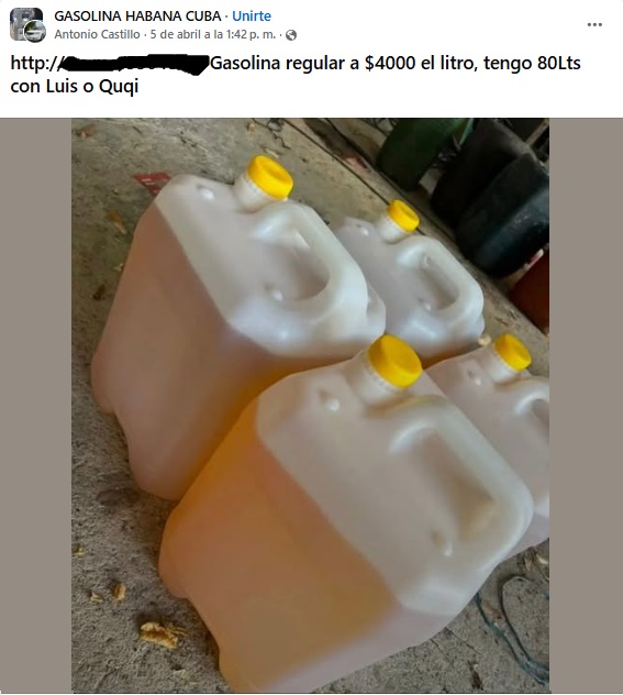 En redes sociales hay anuncios que ofrecen gasolina a precios imposibles. (Captura de pantalla © Antonio Castillo-Facebook)