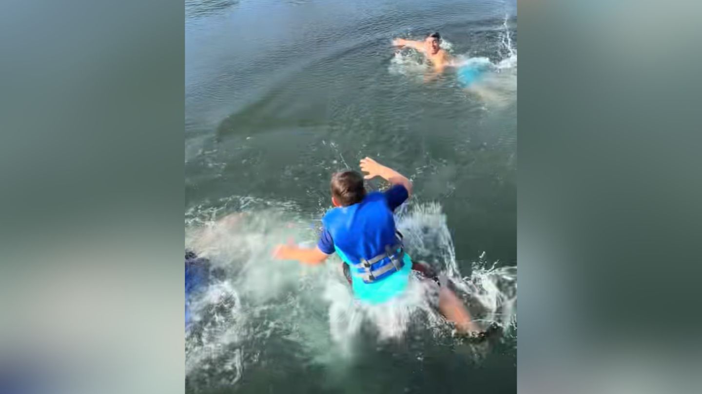¡Arriesgaron sus vidas! Cubanos con un niño se bañaron frente a un caimán en Florida