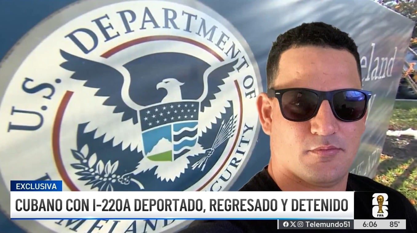 Cubano deportado “por error” regresa a EEUU, pero bajo custodia de ICE