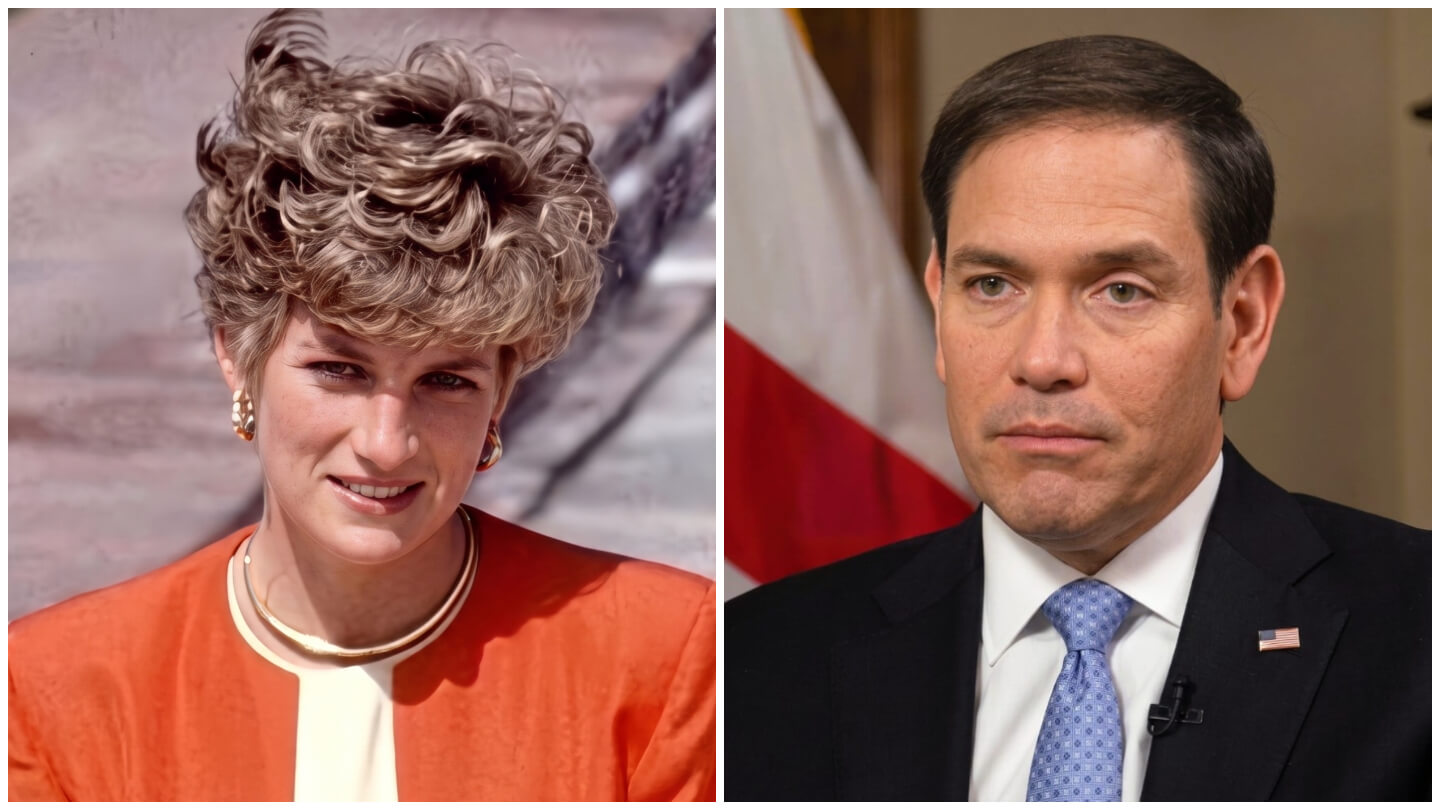 Diana de Gales y Marco Rubio