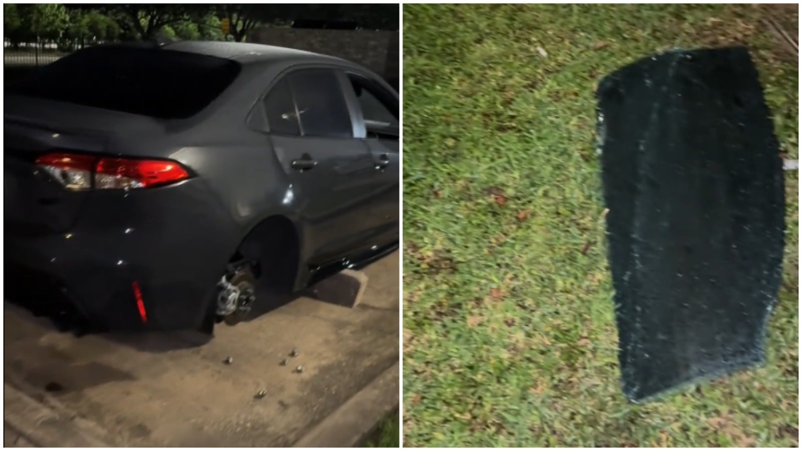 En cuatro tablas Así le dejaron los ladrones un auto Toyota a una cubana en Houston 