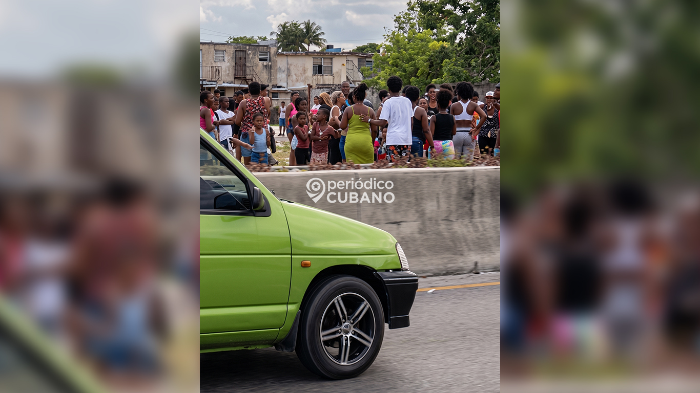 Protesta en avenida de Boyeros