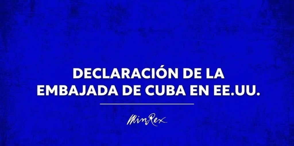 declaracion de la embajada de Cuba en Estados Unidos-iamgen-embajada de Cuba en Estados Unidos-Facebook