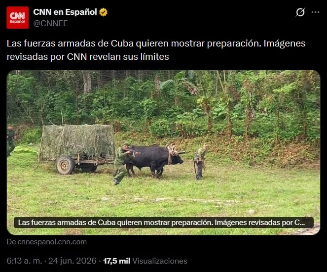 Captura de CNN en redes sociales.