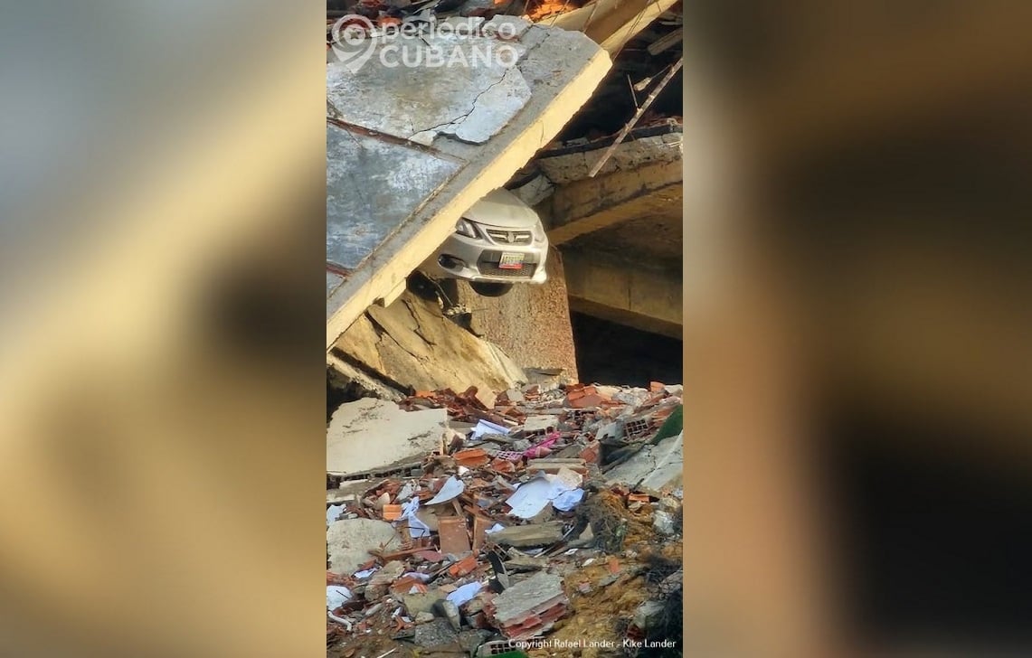 Escombros de un edificio en Venezuela.