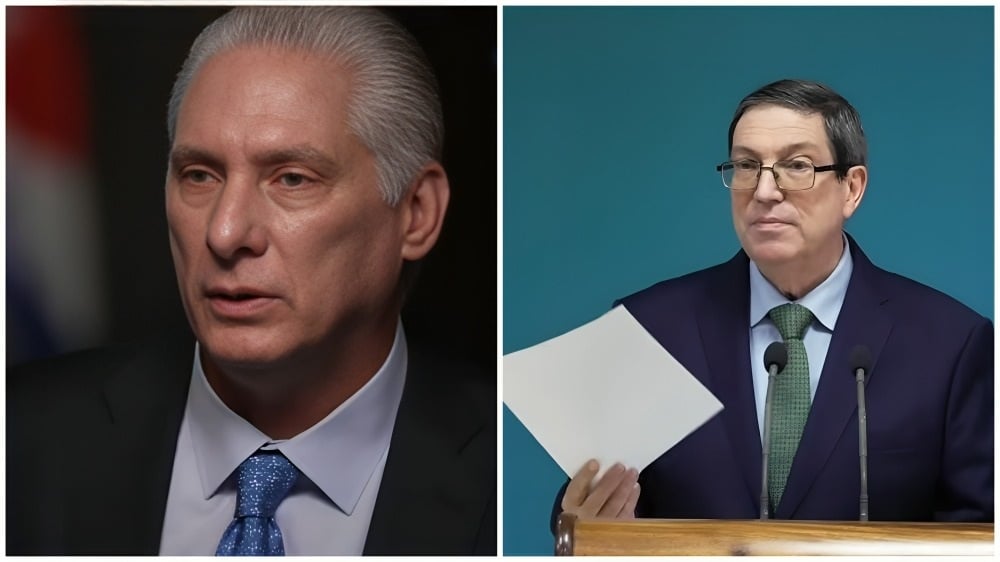 El presidente Miguel Díaz-Canel y el ministro de Relaciones Exteriores, Bruno Rodríguez Parilla
