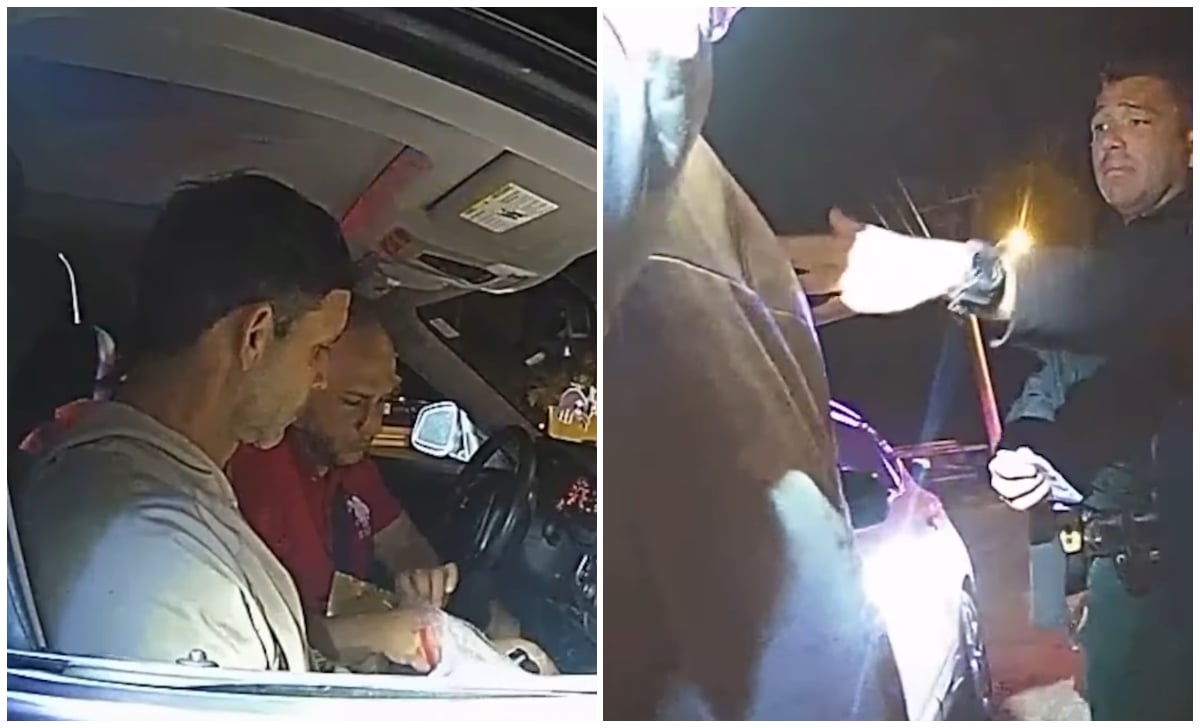 El arresto ocurrió durante una parada de tránsito. (Captura de pantalla © Telemundo51-Instagram)
