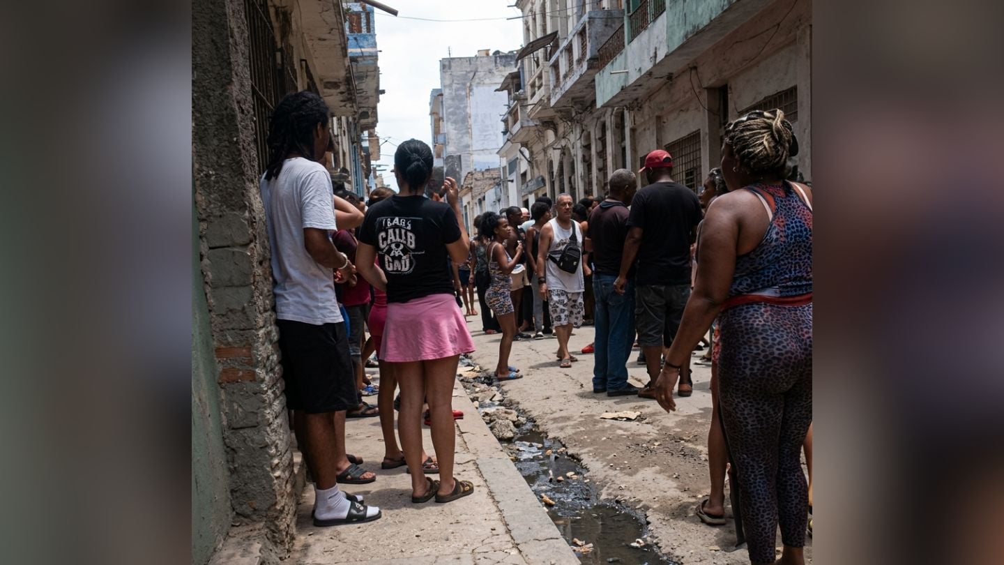 Decenas de vecinos protestan en Centro Habana