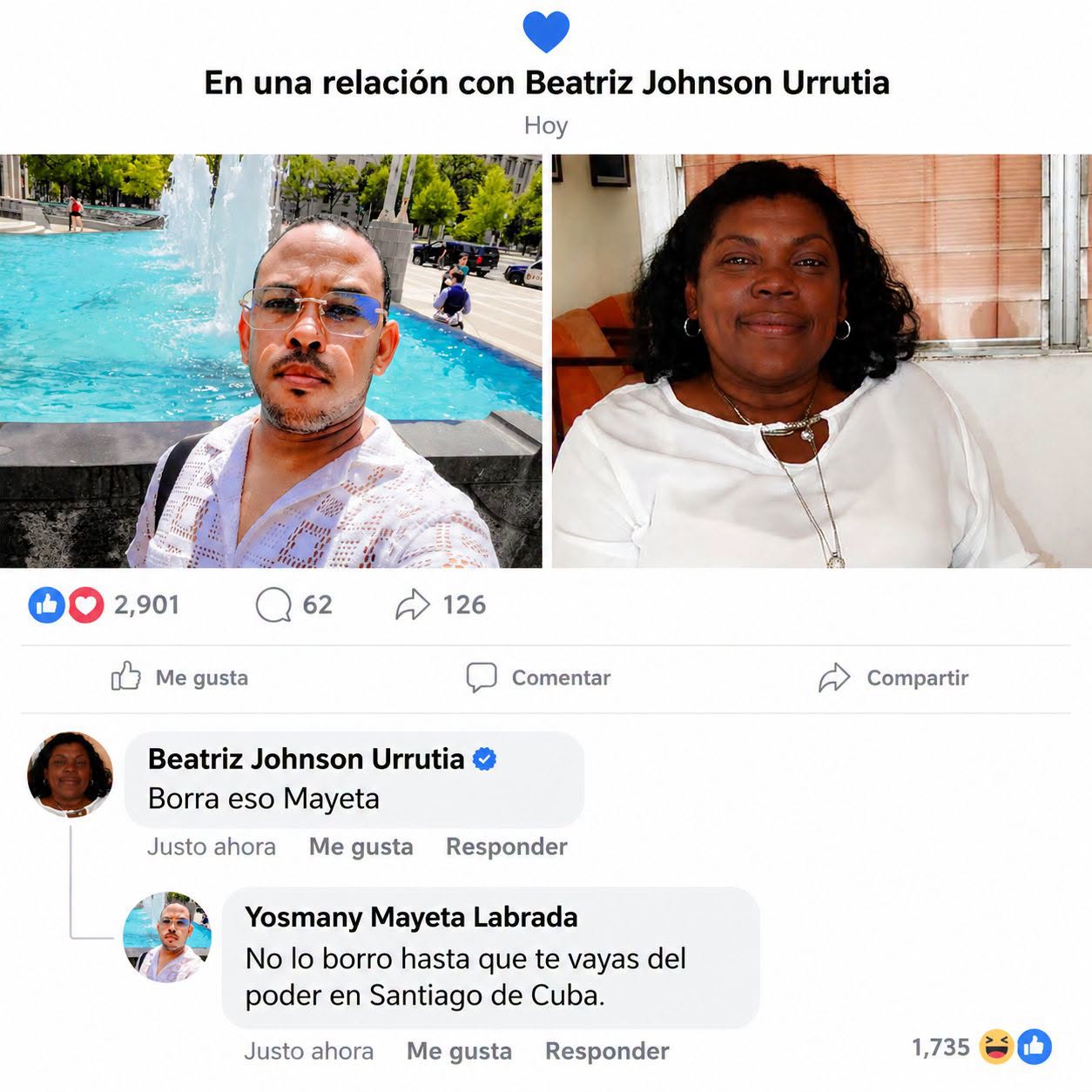 Yosmany Mayeta exige la salida de Beatriz Johnson y aviva el debate político en Santiago de Cuba