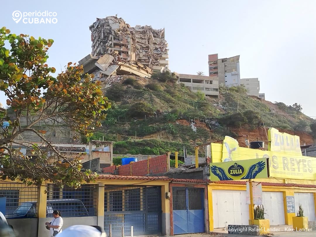 Uno de los edificios que se derrumbaron tras los sismos en Venezuela.