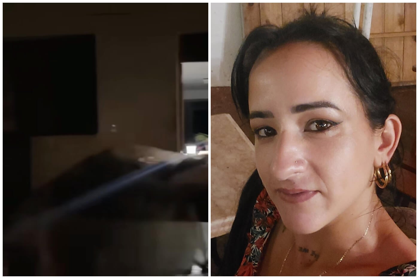 Mujer y casa en apagón