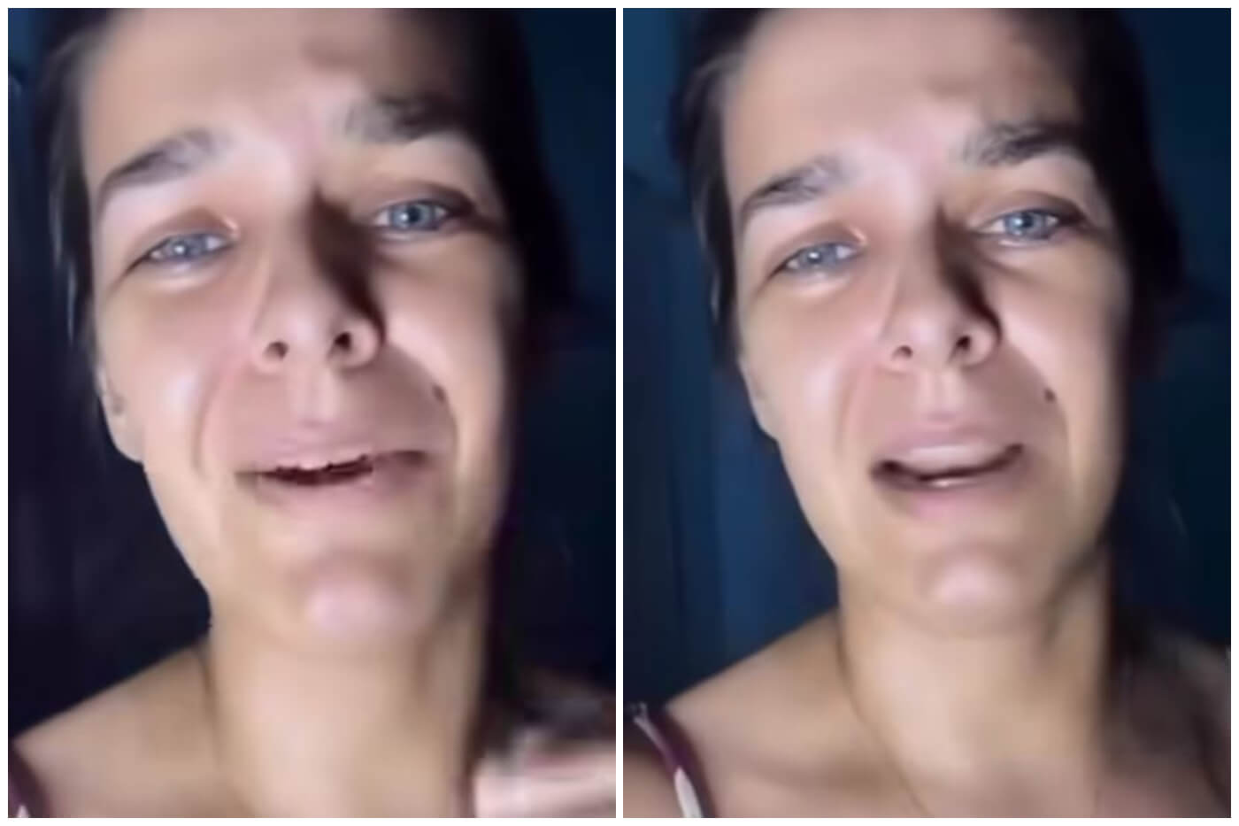 Cubana llora por la falta de electricidad