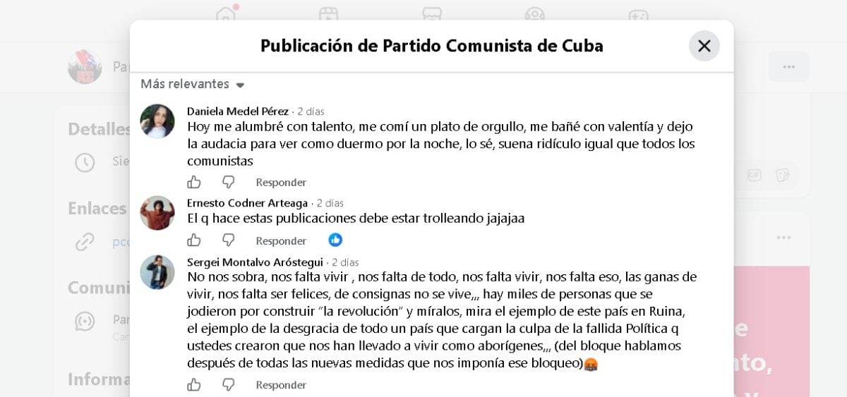 El PCC presume de “valentía” y recibe miles de críticas por la crisis en Cuba