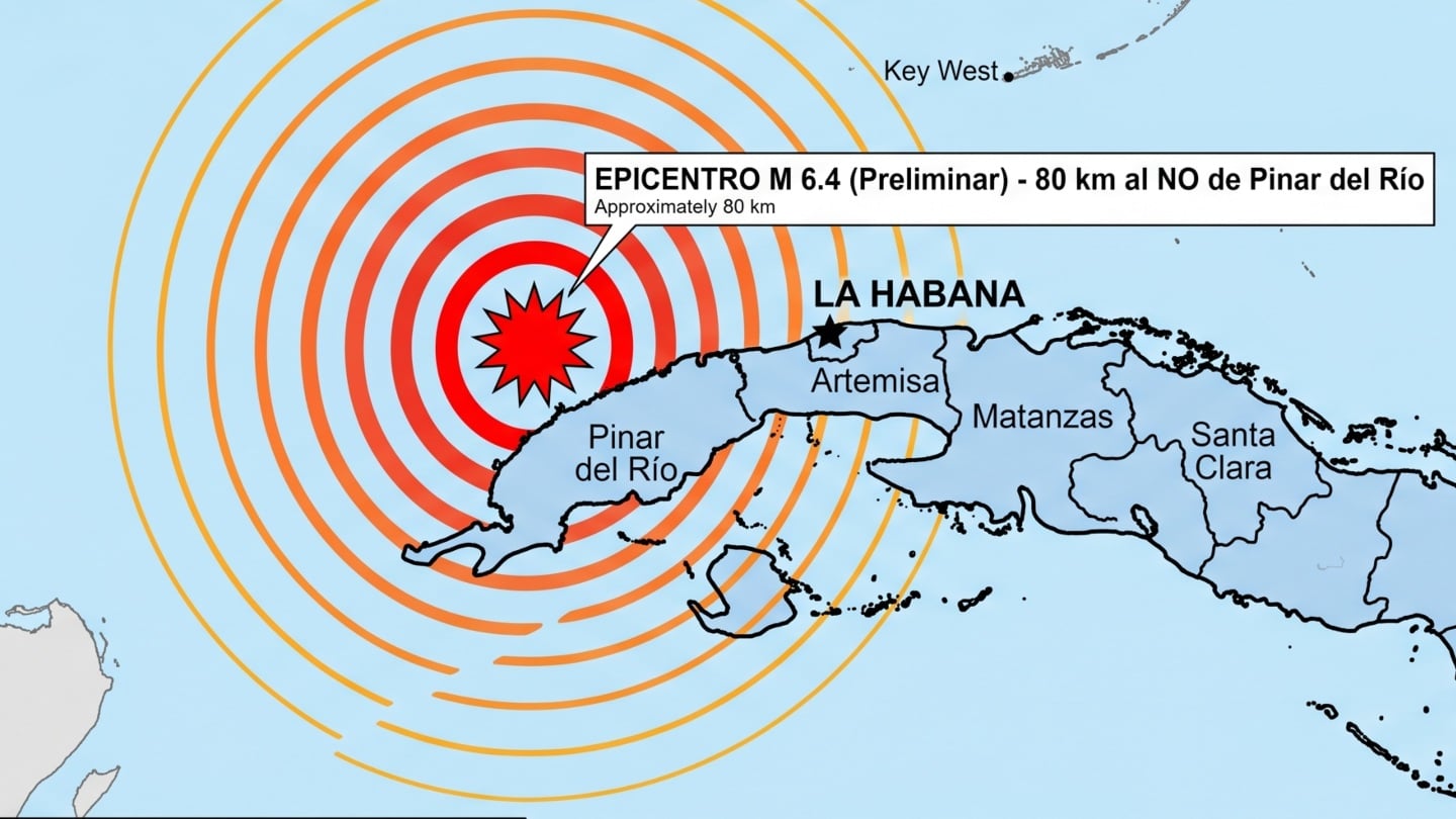 Sismo de 6.5 sacude la provincia de Pinar del Río 