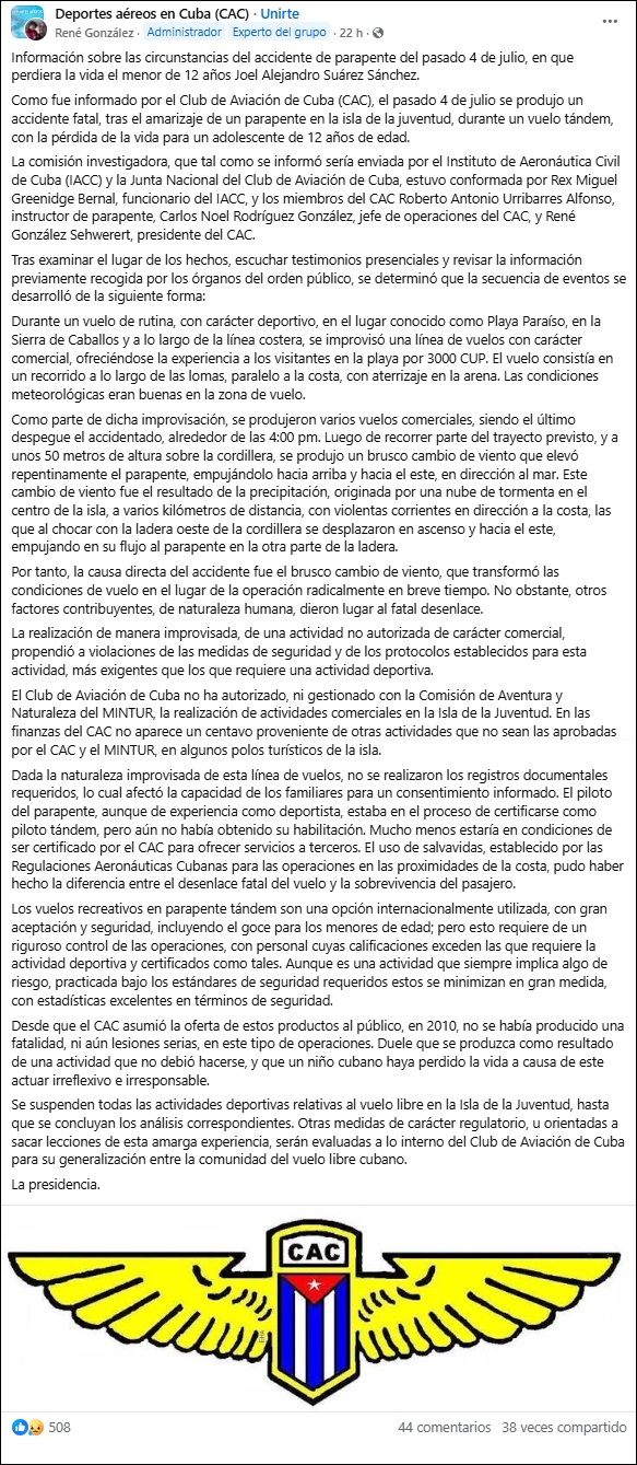 Publicación del exespía cubano.