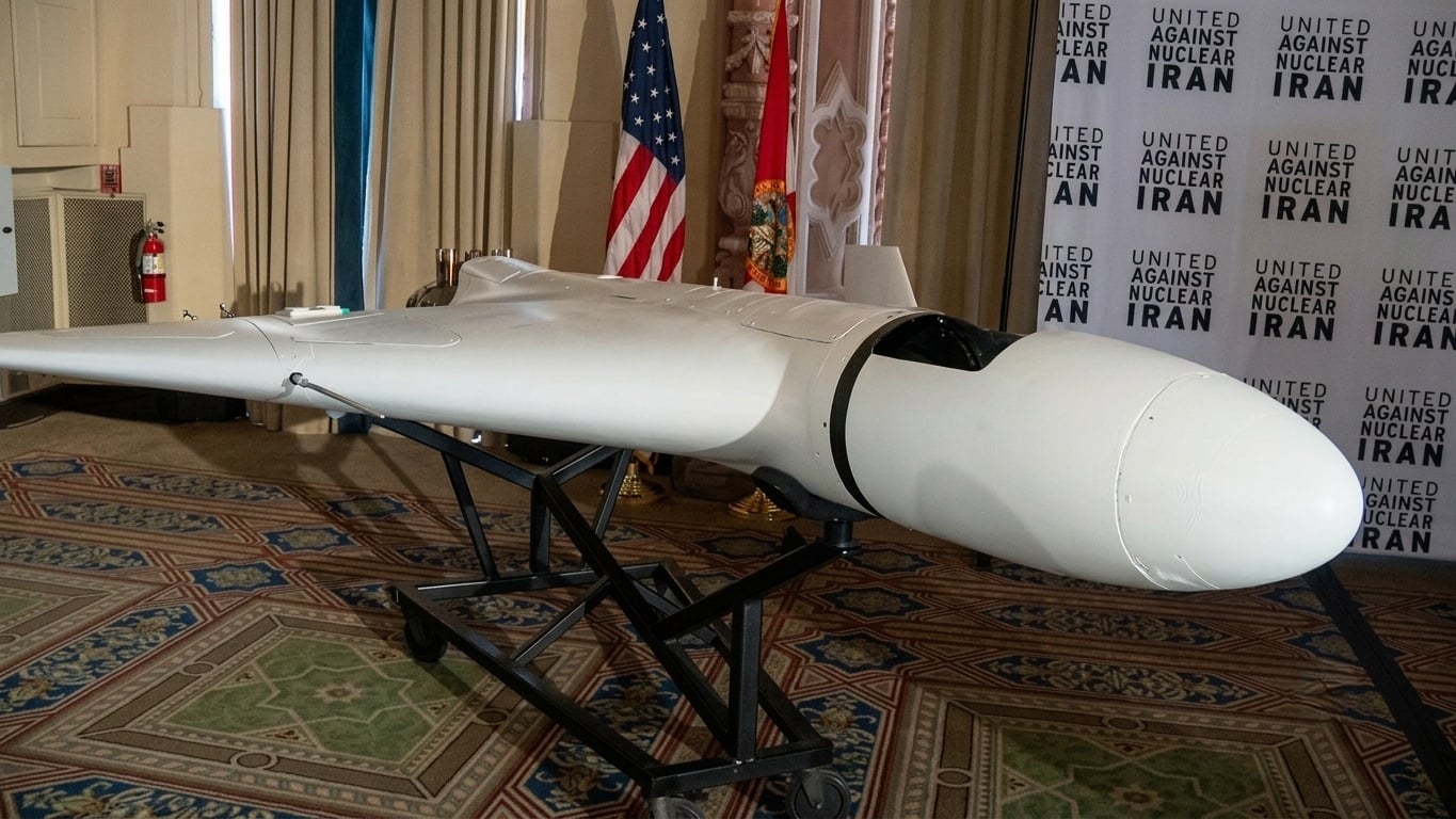 Exhiben en Florida un dron iraní Shahed-136 como los adquiridos por Cuba