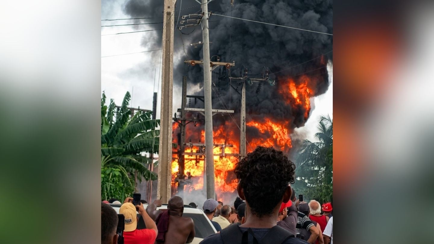 Incendio en una subestación eléctrica de Alquízar