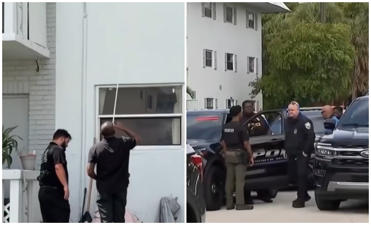 Policía en el lugar de los hechos.
