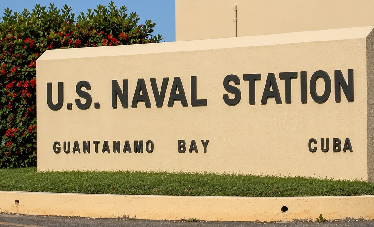 Imagen ilustrativa de un letrero en Guantánamo.