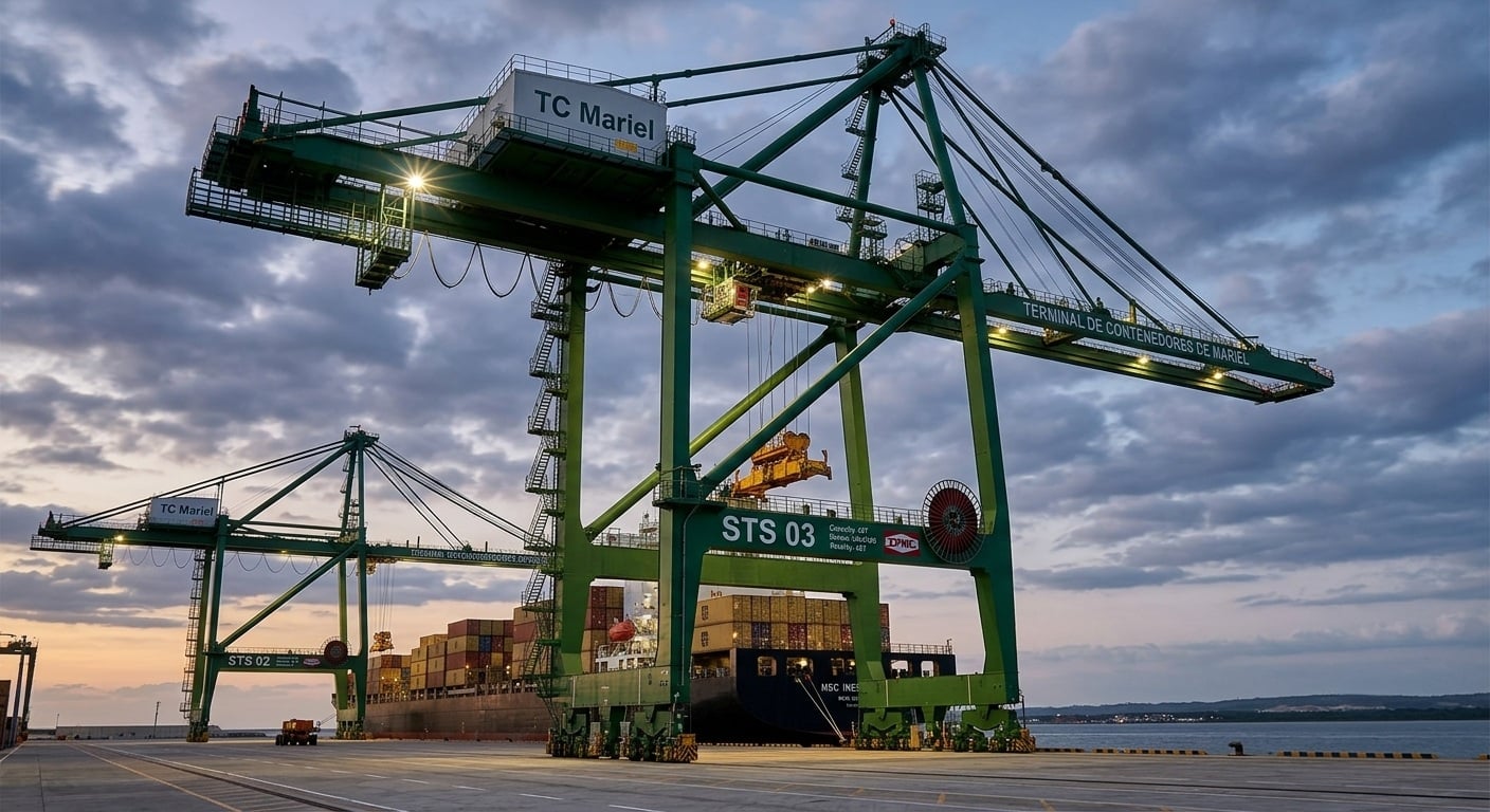 La terminal de contenedores del puerto del Mariel
