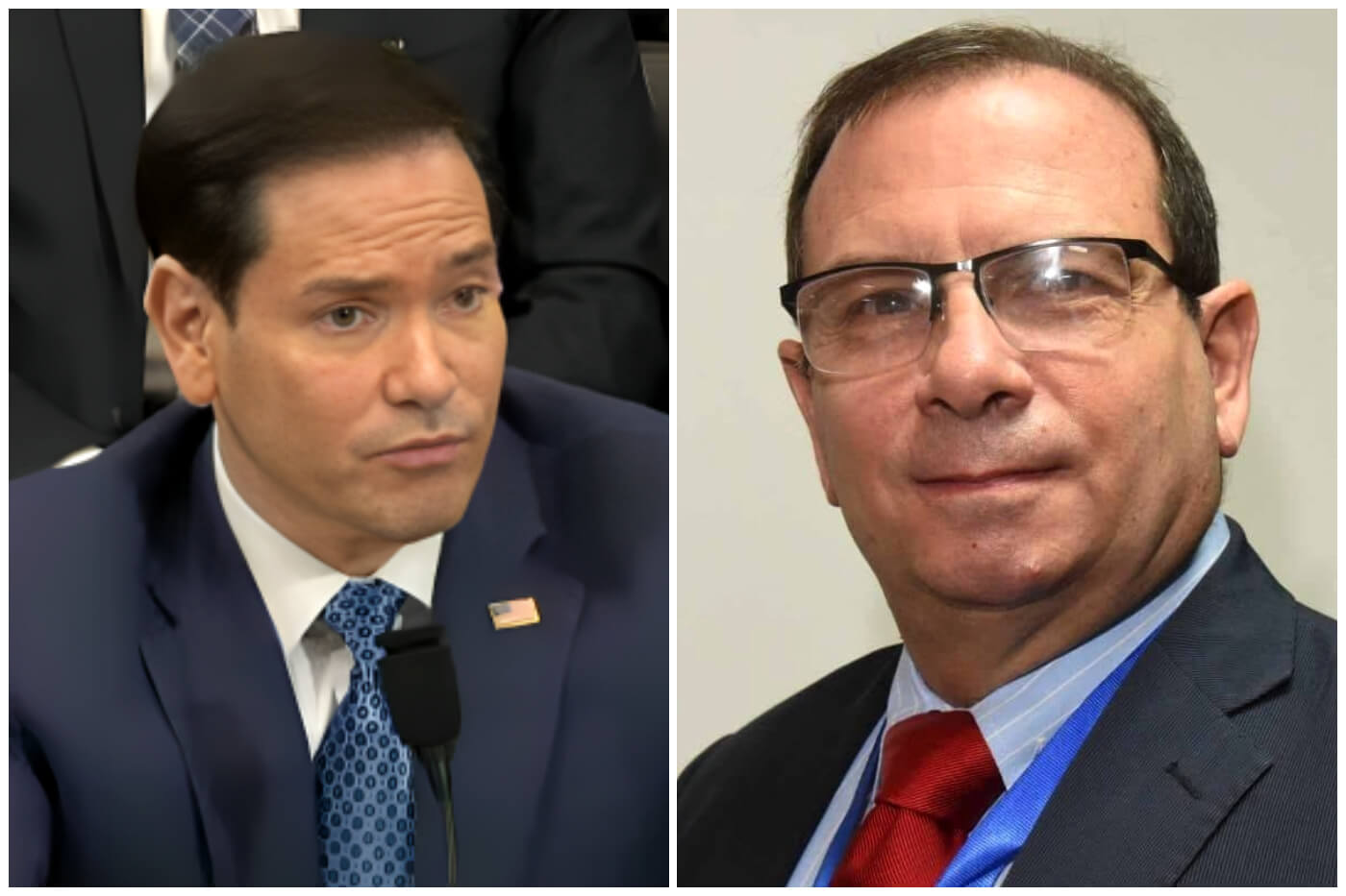 El secretario de Estado Marco Rubio y el espía cubano Fernando González.