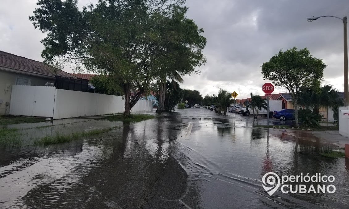 Imagen que muestra unas inundaciones en Hialeah.