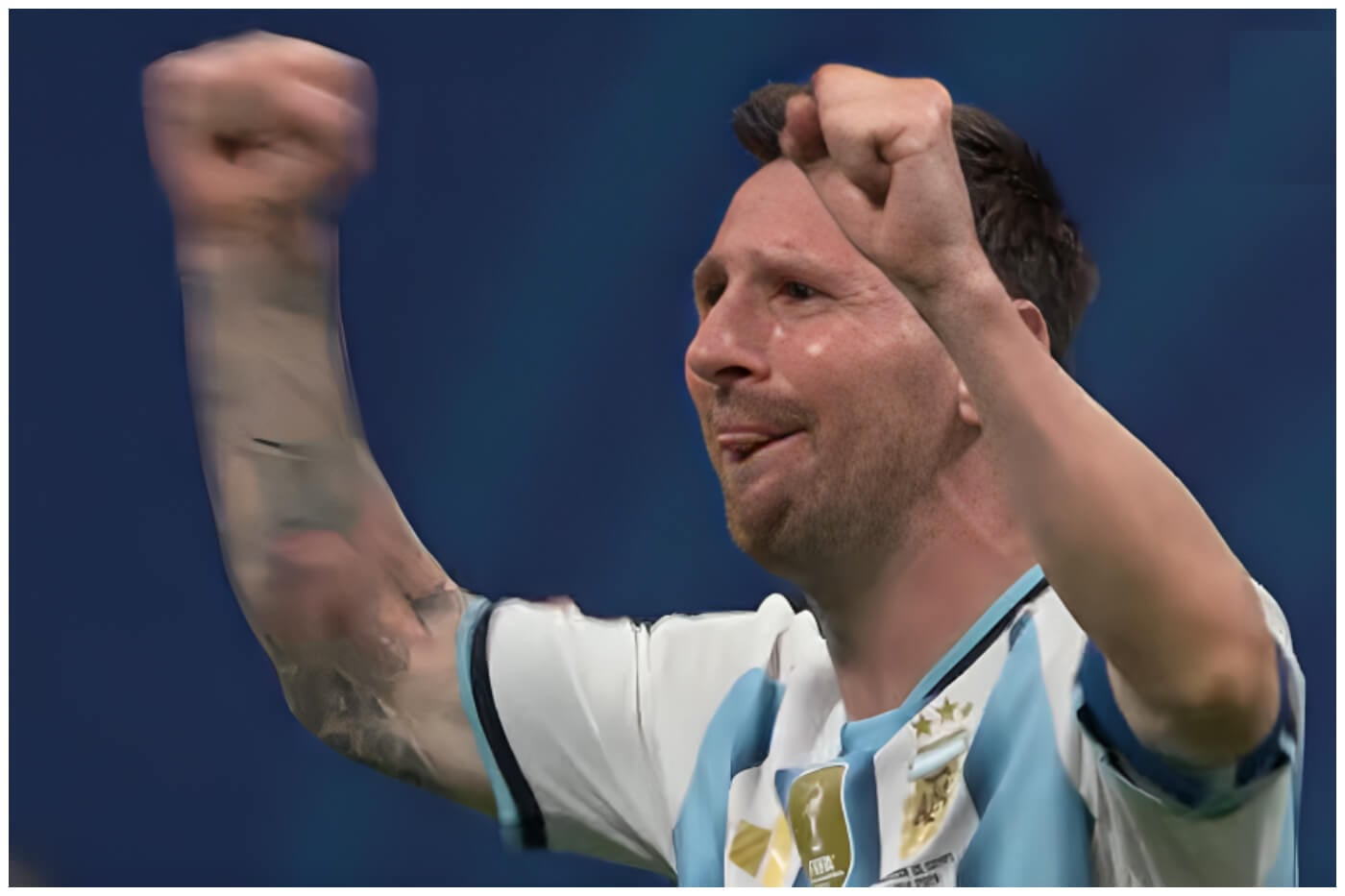 Lionel Messi festejando.