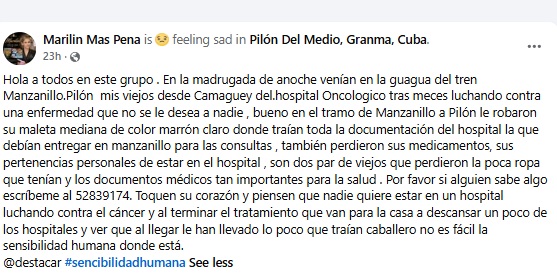 La denuncia hecha por un conocido.