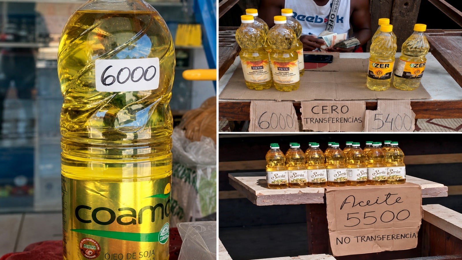 El aceite llega hasta los 6.000 CUP en el mercado informal agrava la crisis alimentaria en Cuba