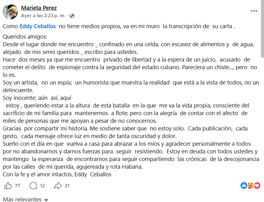 carta eddy ceballos
