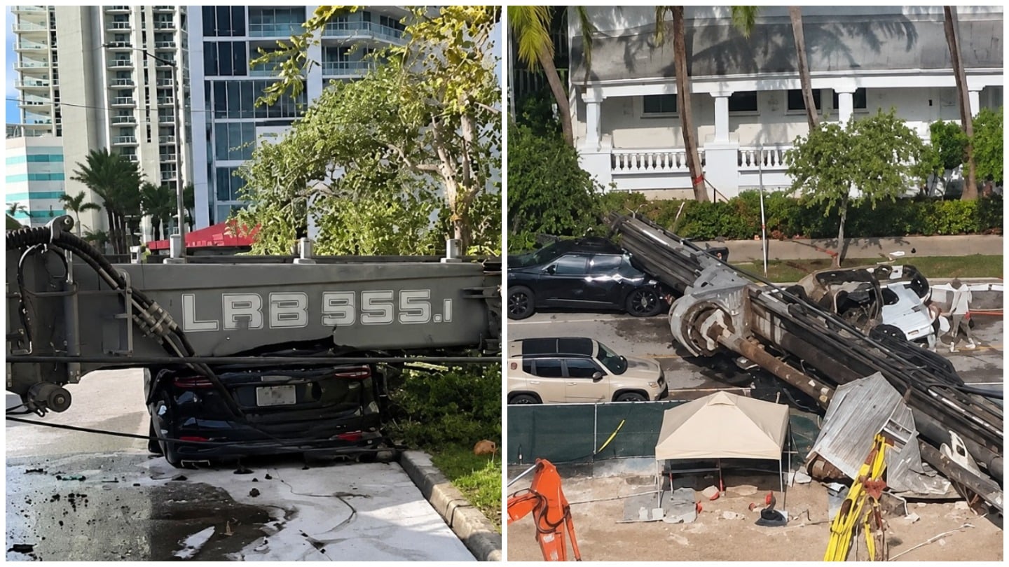 Caos en Brickell: perforadora de construcción colapsa y deja cuatro heridos en Miami